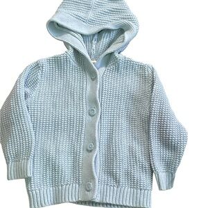 Nordstrom Light Blue Knit Kids Hoodie
